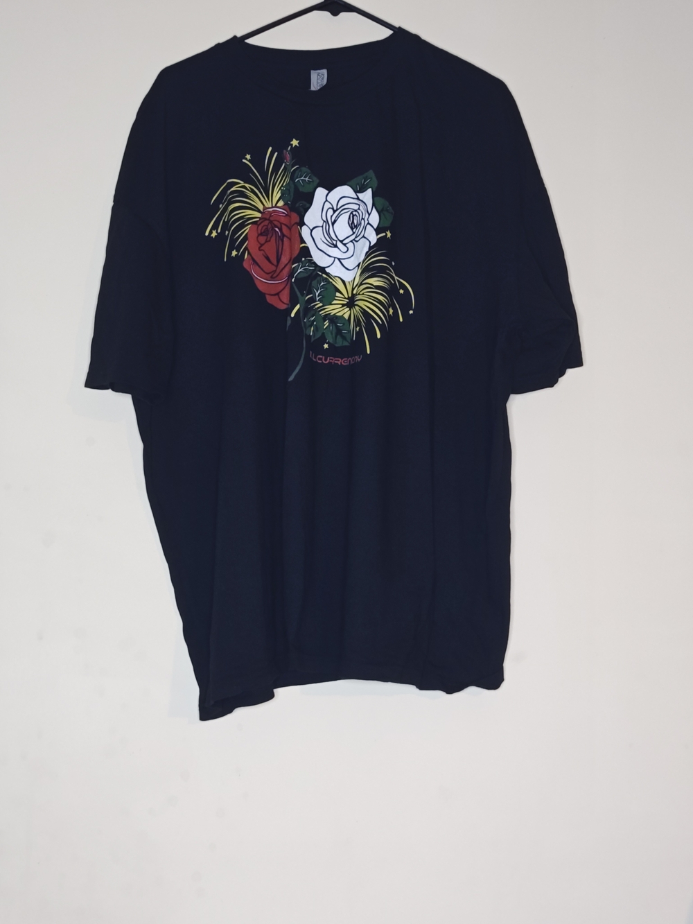 Black Graphic Rose Tee - 3XL